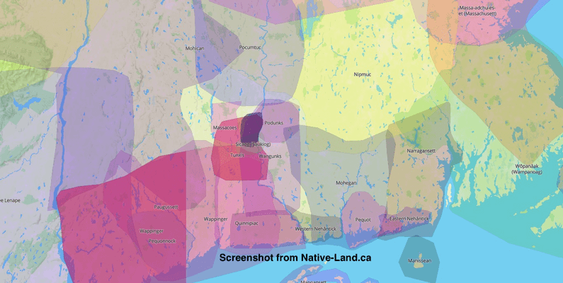 Indigenous territories around Manchester, CT.